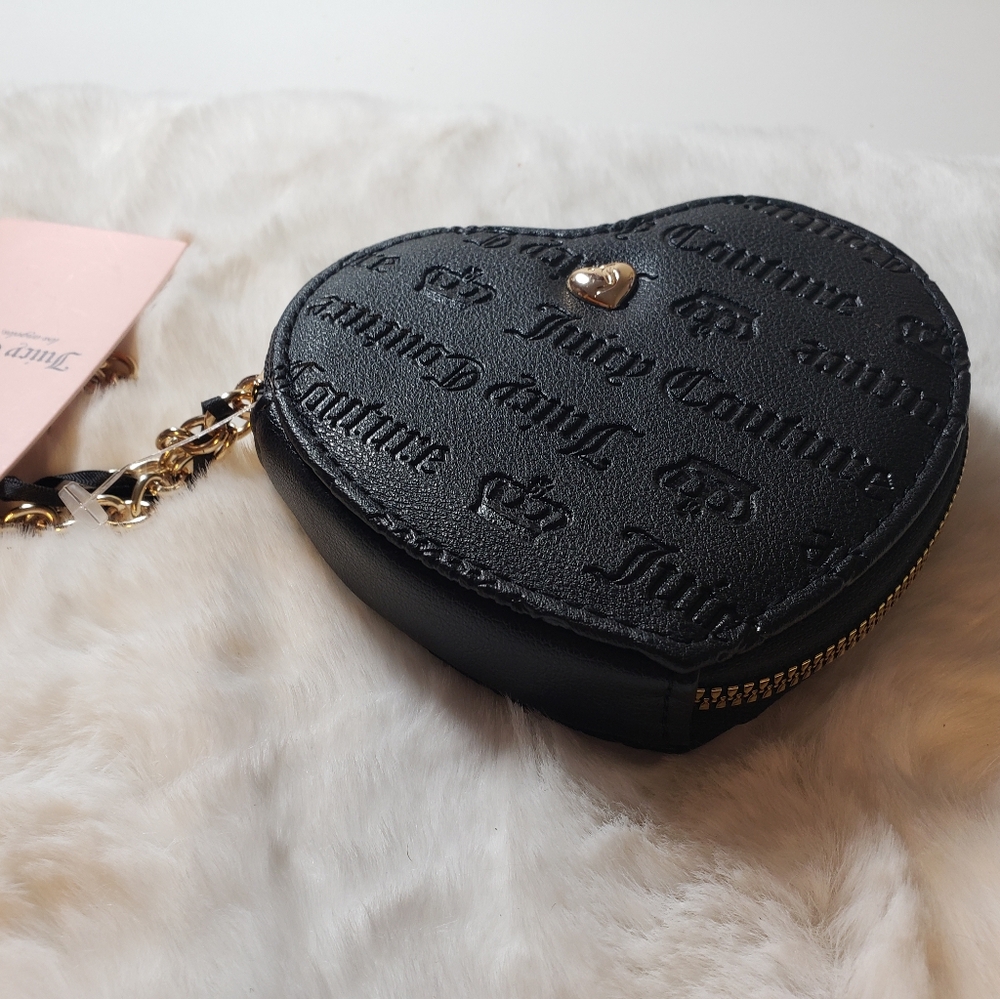 Juicy Couture Black Gold Charms Wristlet Not Your Babe